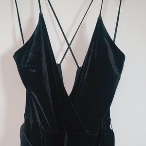 Black Express Velvet Jumpsuit